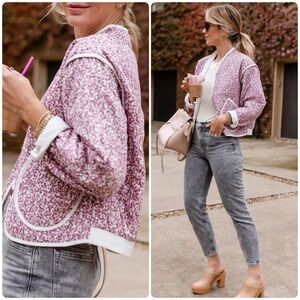 Quilted Boxy Floral Coat